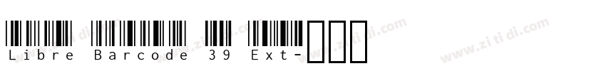 Libre Barcode 39 Ext字体转换